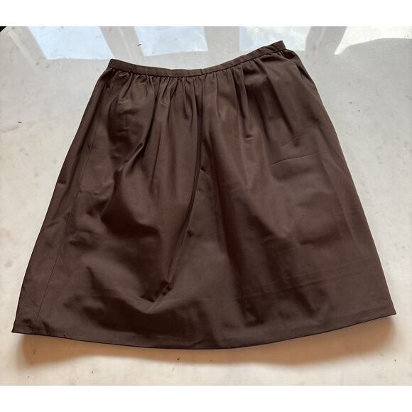 Ralph Lauren Purple Label Brown Silk Flared Mini Skirt Bubble Flare Runway 2007 - Picture 5 of 16